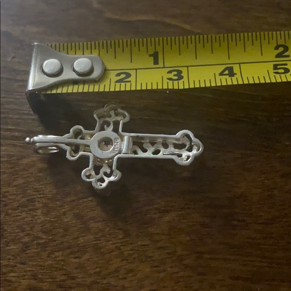 Sterling Silver citrine stone cross - Picture 4 of 4